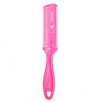 UNVOJL Hot Pink Hair Cutter Comb Hair Razor Comb Hair Thinner Comb Double Sided Hair Styling Razor Comb