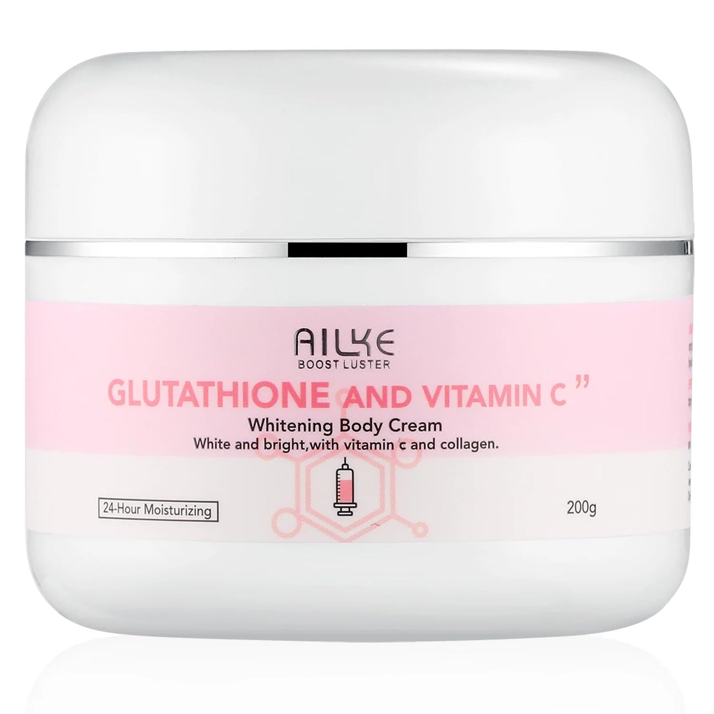 AILKE BOOST LUSTER AILKE Glutathione and Vitamin C Whitening Body Cream, Daily Moisturizer, Skin Brightening Lotion, Remove Dark Spots, Boost Hydrating, Even Skin Tone, 200 ml (Pack of 1)