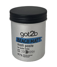 Got2B got2b Beach Styling Paste for Matte Surfer Looks, Hair Wax for Men for Scratching, Texturing or Taming without Gluing, Medium Hold (100 ml), Pack of 1