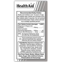 HealthAid Magnesium Bisglycinate Vegan Tablets, 60-Count