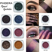 Phoera AQUAPURITY PHOERA® Pigment Eyeshadow Palette Metallic Shimmer Glitter Loose Powder Eye Shadow Makeup (305 EMARLD)