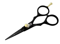 Sanguine Professional Hairdressing Scissors 4.5 inch, Black, Small Japanese Style Hair Cutting Scissors - Presentation Case