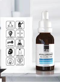 ICAN LONDON ican london Pure Hyaluronic Acid + B5 serum for face Dark sport correction, Anti-aging, fine line & wrinkles With vitamin C & E 30ml