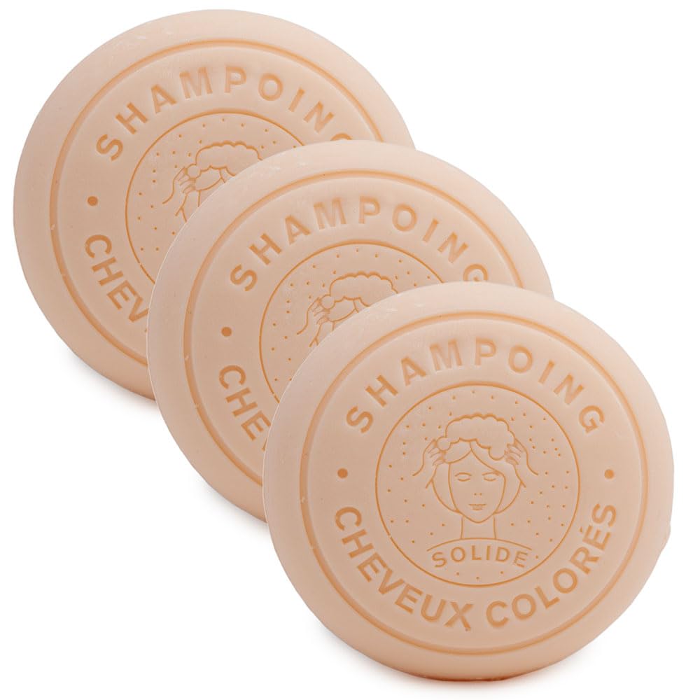 Label Provence Nature Label Provence - French Shampoo Bar Made With Organic Donkey Milk - For Coloured Hair - 110g - Set of 3