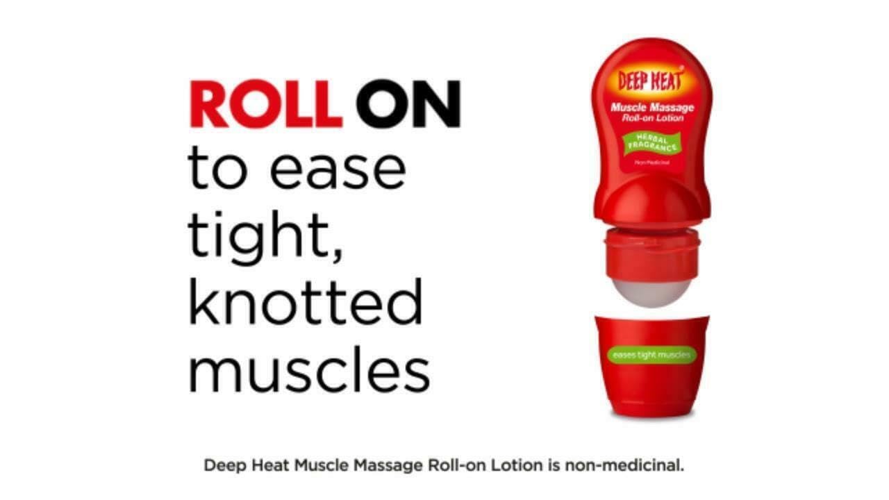 AHASON'S Deep Heat Muscle Massage Roll on Lotion,Pack of 3