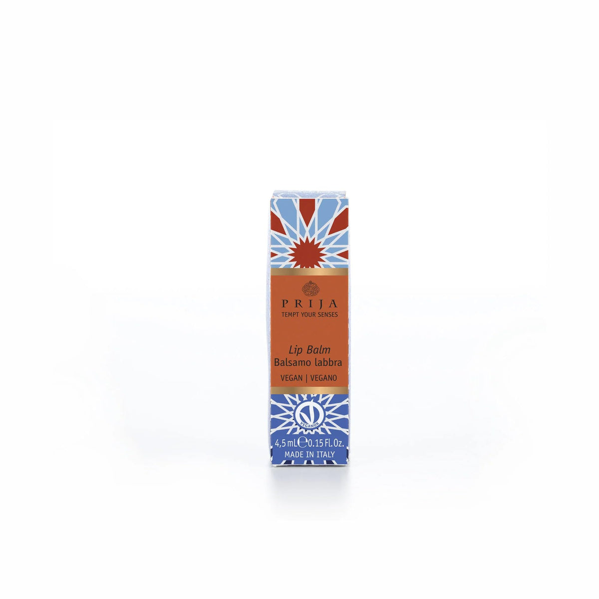 Prija Vegan Lip Balm with Jojoba Oil, Shea Butter and Sunflower Wax, Pampers your Lips Naturally, Hydrating Lip Balm Stick 4.5ml