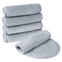 URAQT 5 Pack Face Cloths Make Up Remover Microfibre Face Wipes for Reusable Makeup Remover Cloth Washable Ultra Soft Facial Cleansing Wipe Cloths (Grey)