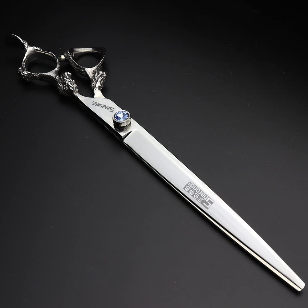 AXEMOORE 9 inch Shuanglong Head Design Hair Studio Professional Hair Stylist Cut Hair high-end Household Haircut Scissors Japan Imported 440C high-Grade Steel Scissors