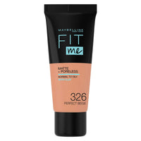 Maybelline New York - Fluid Tone on Tone Fit Me! Matte and Poreless Foundation - Shade: 326 Perfect Brown, NU