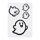 Azeeda 4 x 'Cute Halloween Ghost' Temporary Tattoos - Water Resistant, Skin-Safe, Non-Toxic Transfers, Mixed Sizes (TO00075784)