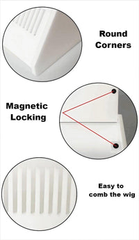 zalati Hair Extension Hanger Wig Holder Wall Mount with 2pcs Sucker for Display Stand Storage Washing, Styling, Combing and Drying - Clear