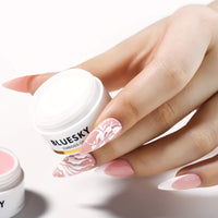 BLUESKY Bluesky UV Gel Emboss Carving Gel for Nail Art, White, 02, 8 ml (Requires Curing Under UV/LED Lamp)