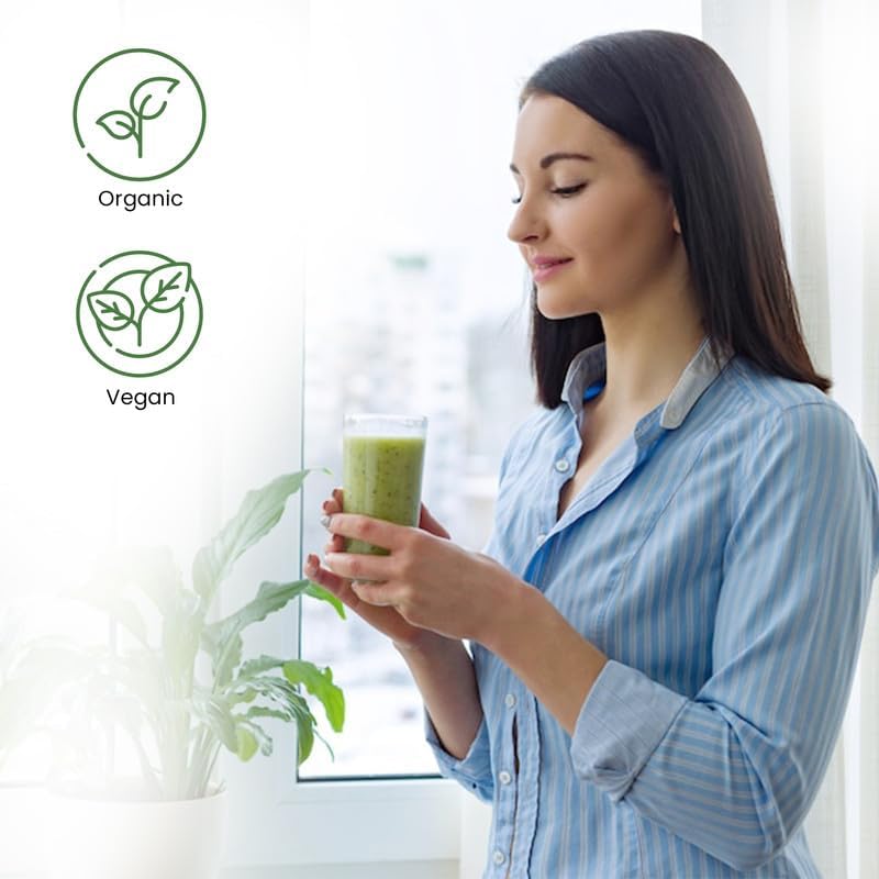 Herbal Magic Organic Barley Grass Powder, Delicious Addition for Smoothies, Milkshakes & Recipes, Natural Wholefood Ingredient, Free from Fillers & Preservatives-100g