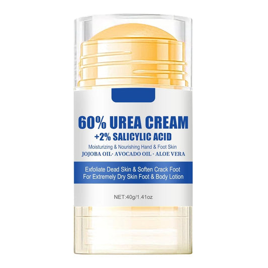 HOPHAT 60% Urea Cream with 2% Salicylic Acid – Avocado Oil & Aloe Vear Moisturizer Foot & Hand Cream for Cracked Heels and Dry Skin