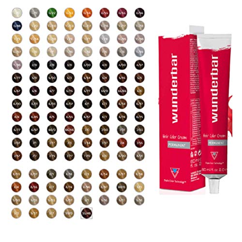 WUNDERBAR - PERMANENT HAIR COLOUR CREAM - FULL RANGE 60ML (11/16)