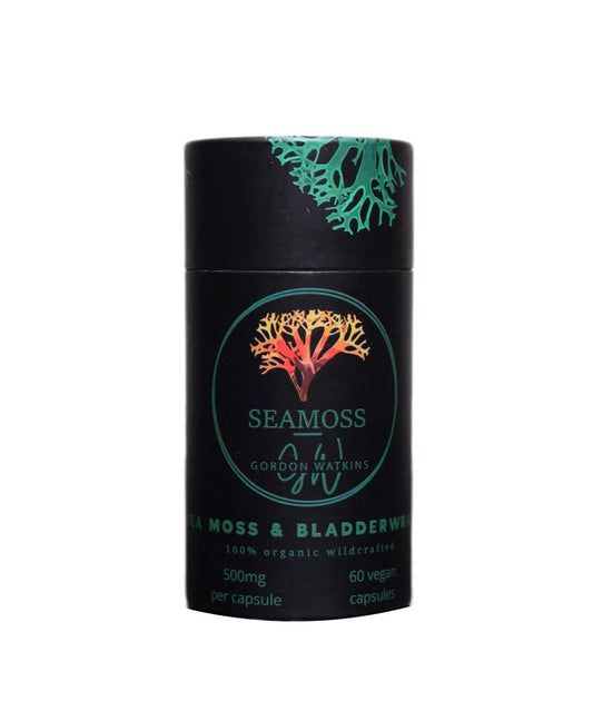 Sea Moss and Bladderwrack Capsules | 500mg Capsules | Made with Wildcrafted Sea Moss from Grenada