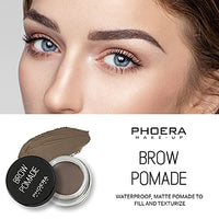 Phoera PHOERA Eyebrow Pomade Waterproof 24 Hours Long Lasting Sweat Resistant Brow 6 Colours Cream Gel (01 Blonde)