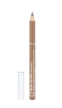 Rimmel London Brow This Way Fibre Pencil, Softly Defines and Thickens Eyebrows, Light, 1.1 g