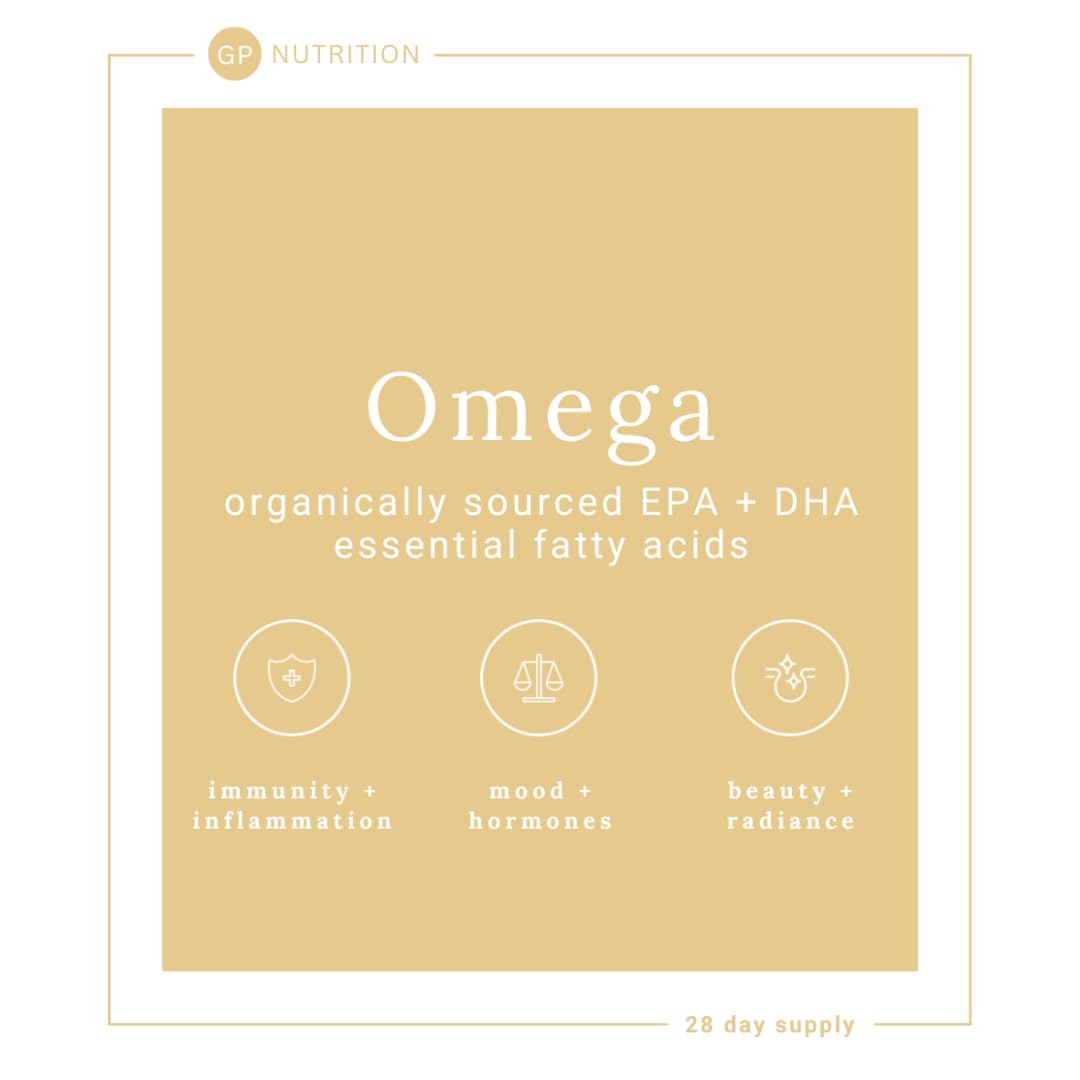 GP Gabriela Peacock Nutrition GP Nutrition The Omega - Omega 3 Fish Oil, EPA & DHA Nutritional Supplement - Sustainably Sourced, 28 Capsules