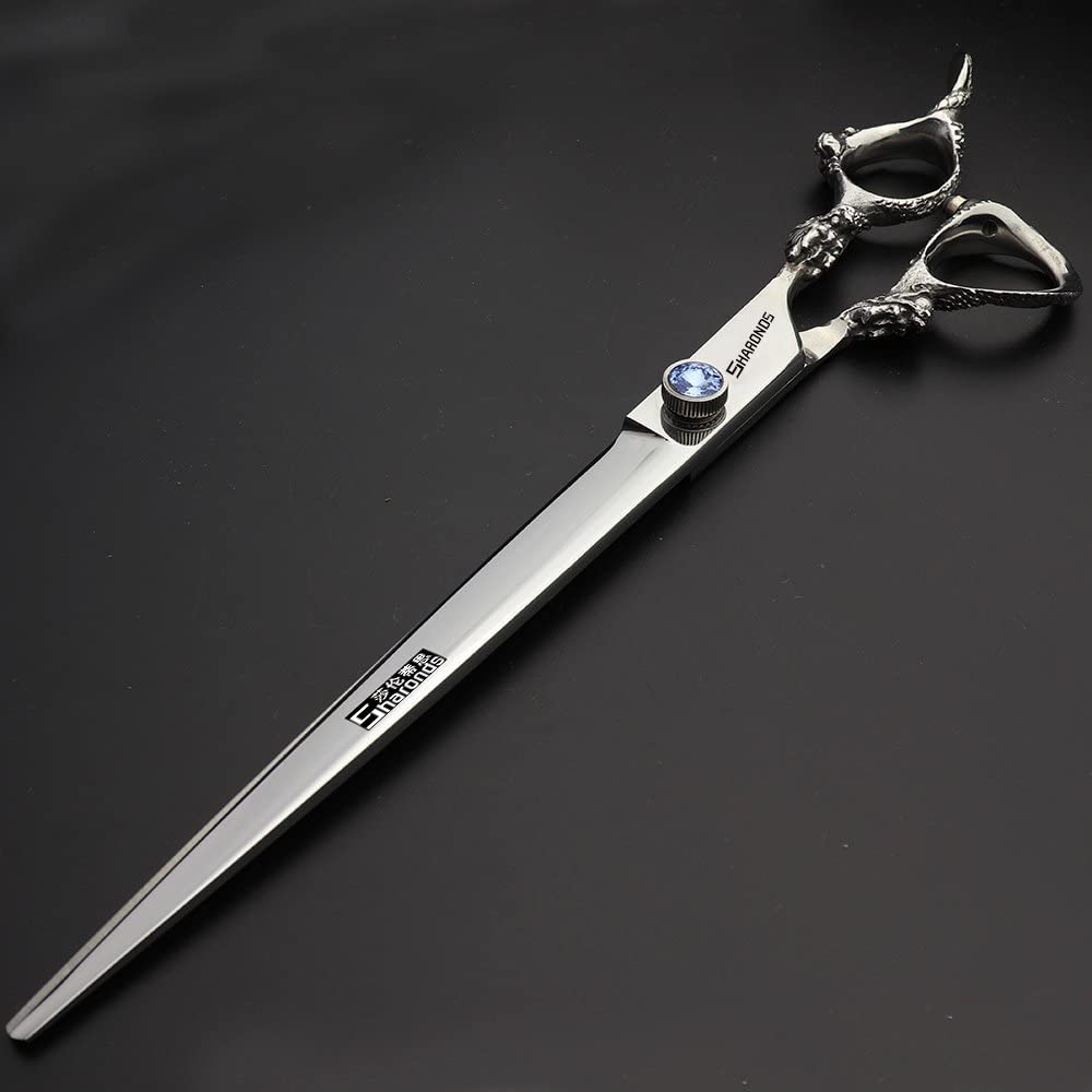 AXEMOORE 9 inch Shuanglong Head Design Hair Studio Professional Hair Stylist Cut Hair high-end Household Haircut Scissors Japan Imported 440C high-Grade Steel Scissors