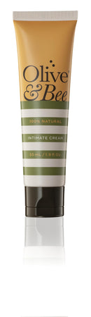 Olive & Bee Olive and Bee Intimate Cream Lubricant, 55 ml (Pack of 1) – Natural Moisturiser & Massage Oil with Organic Olive Oil & Beeswax, pH Balanced & Hormone-Free for Vaginal Dryness and Intimate Care