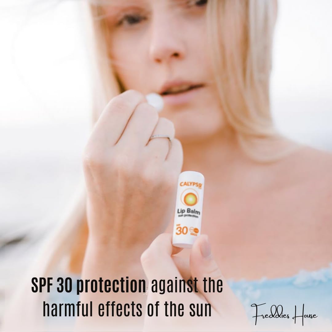 Freddies House Calypso Sun Protection Twin Pack for Adults & Kids: SPF 50 Roll On Sunscreen & SPF 30 Lip Balm - Travel-Friendly Suncare Essentials