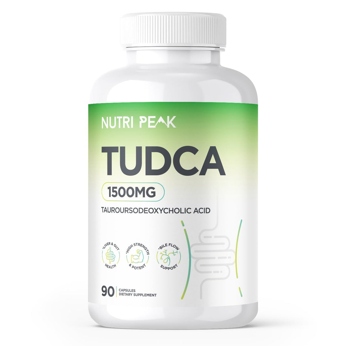 Nutri Peak Max Strength TUDCA | 1500MG | 90 Capsules | Liver Detox & Repair | Promotes Healthy Bile Production, Improves Digestion & Strengthens Immune System