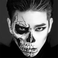 Go Ho Cream-Blendable Black Face Paint Stick (1.06 Oz),Black Full Body Paint Makeup Stick for Adults Children Halloween Cosplay Joker Clown SFX Makeup,Waterproof
