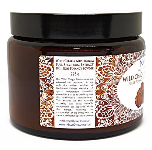 Na'vi Organics Wild Harvested Chaga Mushroom (Dual Extraction) Extract Powder (225 g)