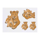 Azeeda 4 x 'Lioness and Cub' Temporary Tattoos - Water Resistant, Skin-Safe, Non-Toxic Transfers, Mixed Sizes (TO00085128)