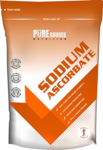 Pure Source Nutrition Pure Sodium Ascorbate Food Buffered Vitamin C Powder Food Grade 250g
