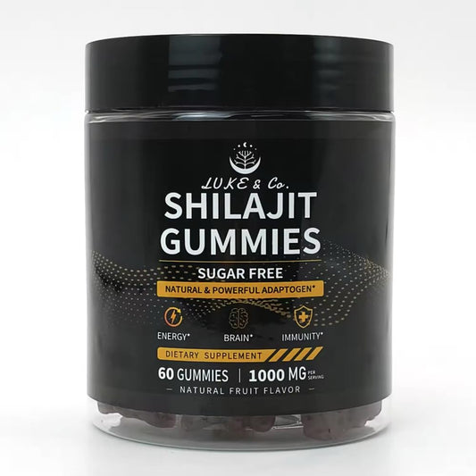 Luke & Co. Shilajit Gummies – Sugar-Free, 1000mg, Natural Fruit Flavor