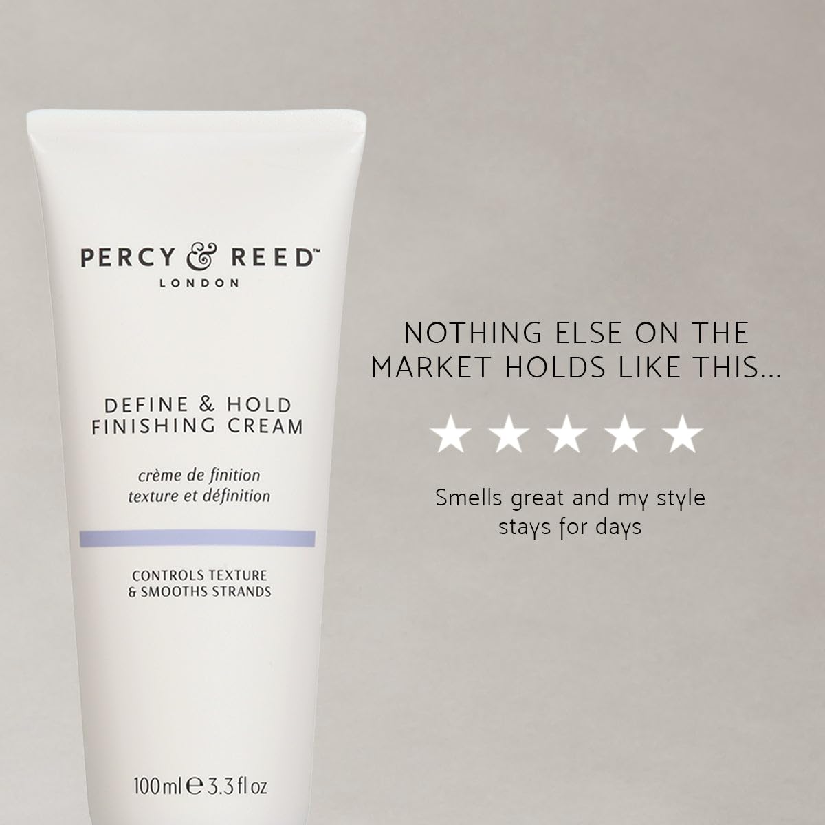 Percy & Reed Define & Hold Finishing Cream 100ml, Lightweight Hair Styling Cream, Hair Care for All Types, Smooths Flyaways, Defines Layers, Flexible Control, Non Greasy, Session Styling Collection