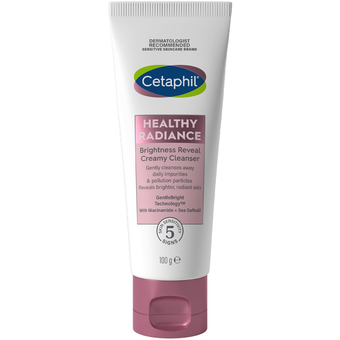 Cetaphil Healthy Radiance Face Wash, 100g, Brightness Reveal Creamy Cleanser, For Uneven Skin Tone With GentleBright Technology + Niacinamide