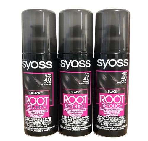 Schwarzkopf Syoss Root Retoucher, 120 ml, Black, Pack of 3