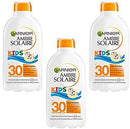 Garnier Amber Children Sun Protection Spf 30, pack of 3 (3 x 200 ml)