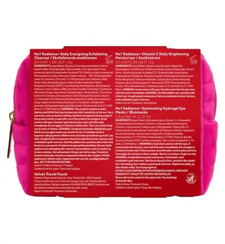 Boots No7 Radiance Trio Gift set + Free Merry Xmas 3D Key Rings - XMAS Gift Set, Chritmas Present, Birthday Gift