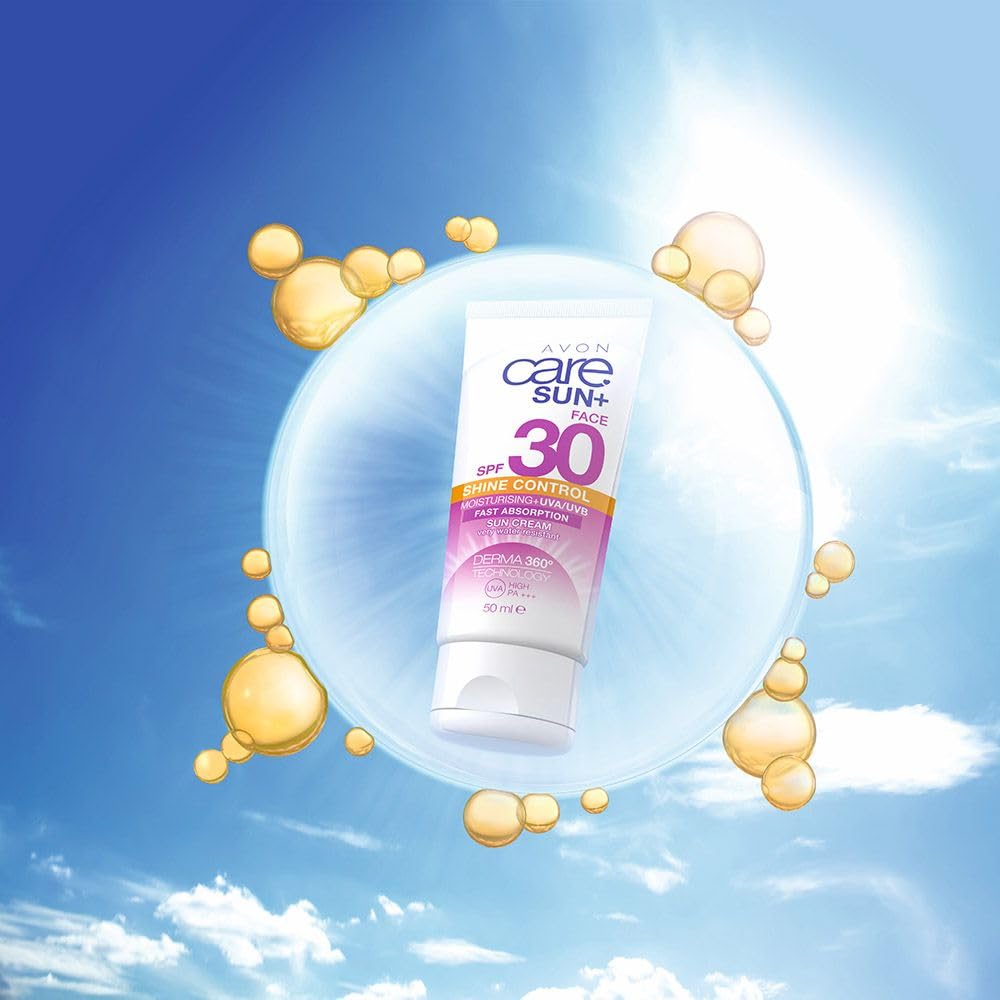 AVON Avon Care Sun+ Shine Control Moisturising Face Cream Very Water Resistant Sun Cream SPF30