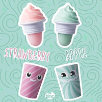 Tinc Milkshake Lip Balms for Kids Flavoured Fruity Scents, Strawberry, Apple, Keeps Lips Moist, Party Bag Treat, Two Flavours
