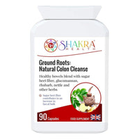 SH SHAKRA HEALTH Ground Roots: Natural Colon Cleanse. Strong Colonic Flush Herbal Blend for Deep Bowel, Gut Health, Intestinal Congestion, Constipation & Support | Shakra Health