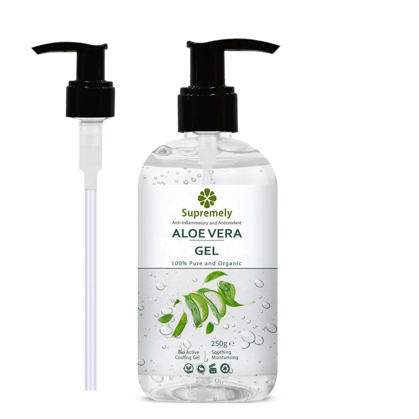 SUPREMELY Supremely Naturals Aloe Vera Gel | Nourishing Care for Hair, Skin, and Face | A Multi-Purpose Miracle for Head-to-Toe Hydration and Care