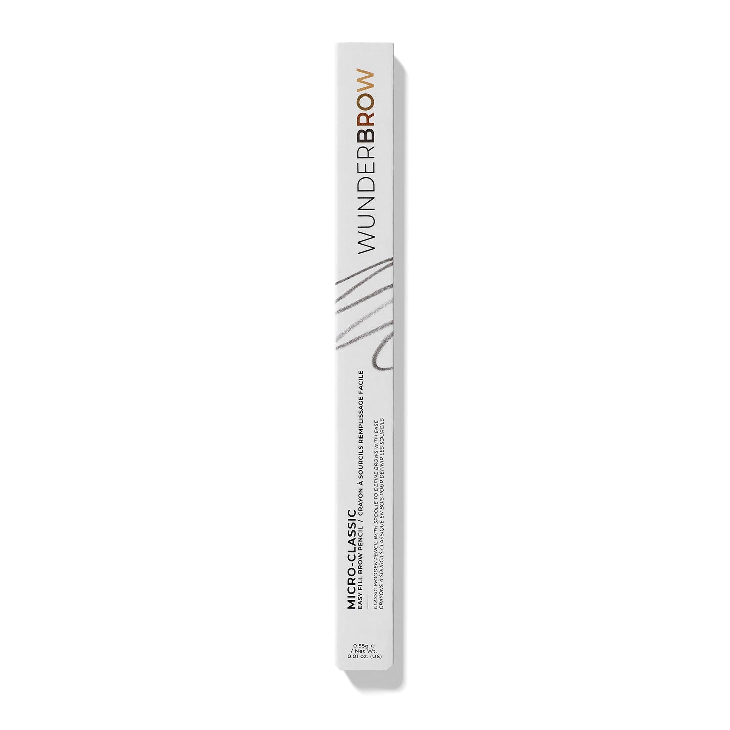 Wunderbrow Micro-Classic Brow Pencil, 2.5mm tip for precision filling, Vegan and Cruelty Free (Taupe-Grey)