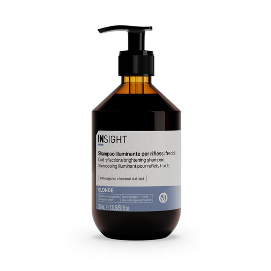 INSIGHT Insight Blonde Brightening Shampoo for Cold Reflections 350 ml | Specific to Maintaining Colour in White, Grey or Blonde Hair | Glass Packaging