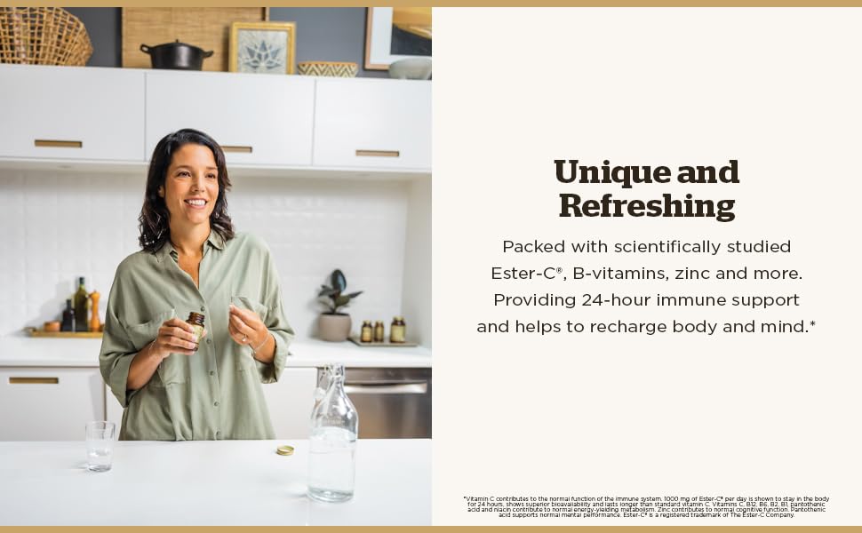 Solgar® Ester-C® Plus Effervescent - 7 x Sachets - Recharge Body and Mind - with B-Vitamins, Zinc and Magnesium - Immunity Support
