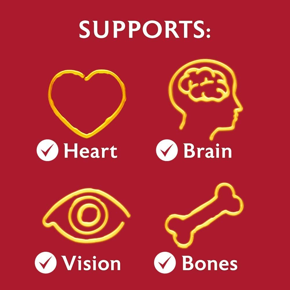 Seven Seas Cod Liver Oil Tablets With Omega-3, Fish Oil, One A Day, 4 Months Supply (120 Capsules), EPA & DHA, With High Strength Vitamin D & A