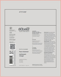 ATTITUDE Oceanly Face Cleanser Stick, EWG Verified, Plastic-free, Plant and Mineral-Based Ingredients, Vegan Beauty Products, PHYTO CLEANSE, Unscented, 30 grams