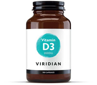 Viridian - Vitamin D3 2000IU - 150 Vegan Capsules for Bones, Teeth & Immunity | Clinically Studied Plant Sourced Formula | Optimal Dose | 100% Active Ingredients, No Artificial Additives