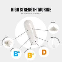 SS Sport Supplies Taurine Supplement 1500mg Capsules Per Serving - Added Magnesium Glycinate, Vitamin B6, B3 and Vitamin D3-120 High Strength Taurine Capsules - (2 Capsules Per Serving)