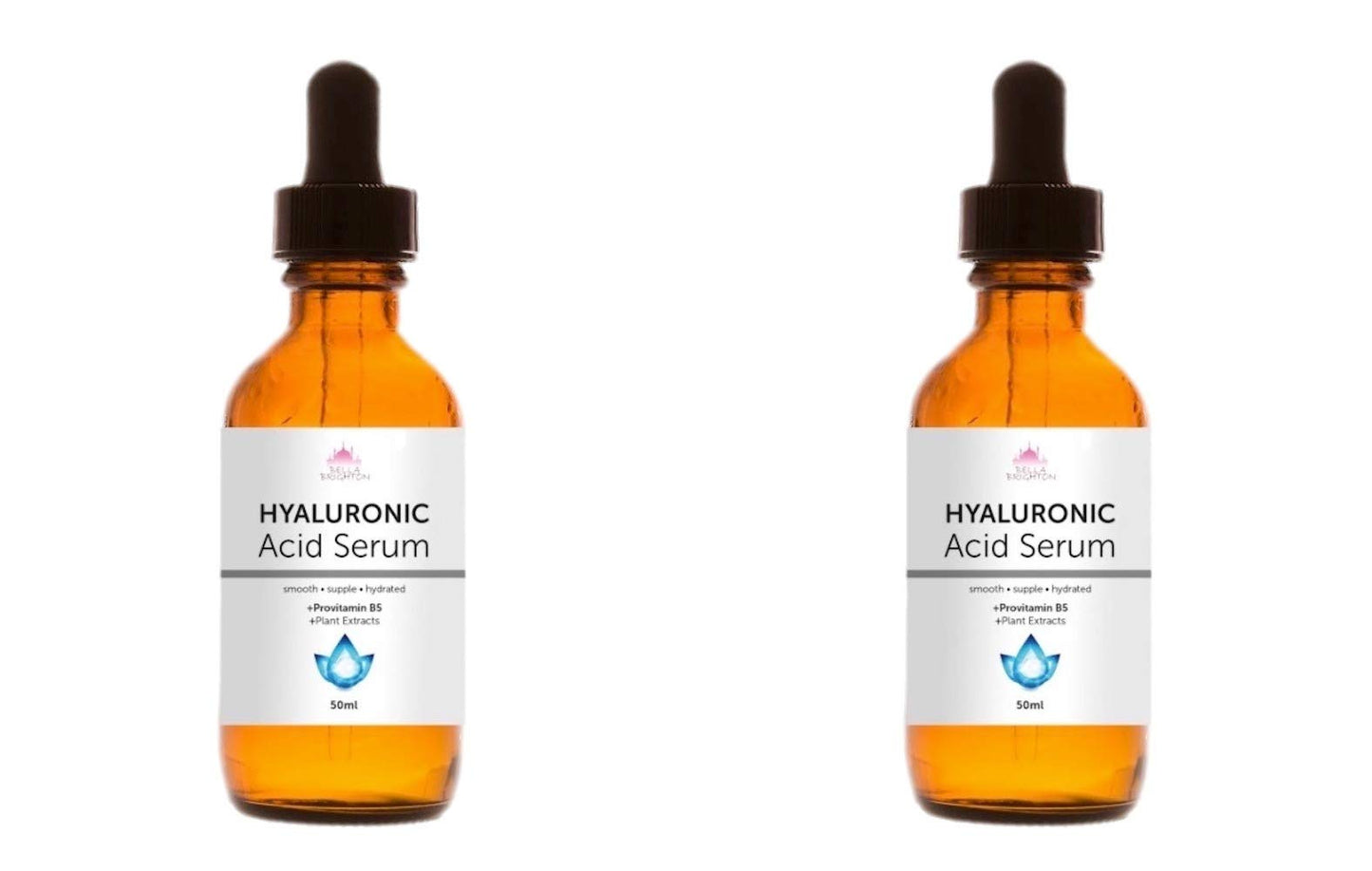 Bella Brighton Hyaluronic Acid Serum 25ml/50ml Anti Ageing Anti Wrinkle No Surgery Face Lift (Twin 50 ml)
