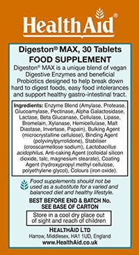 HealthAid Digeston Max Tablets, 30-Count